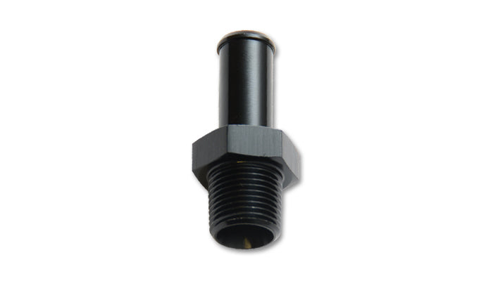 Vibrant Performance Fitting - Adapter - Straight - 1/4 in NPT Male to 3/8 in Hose Barb - Aluminum - Black Anodized -