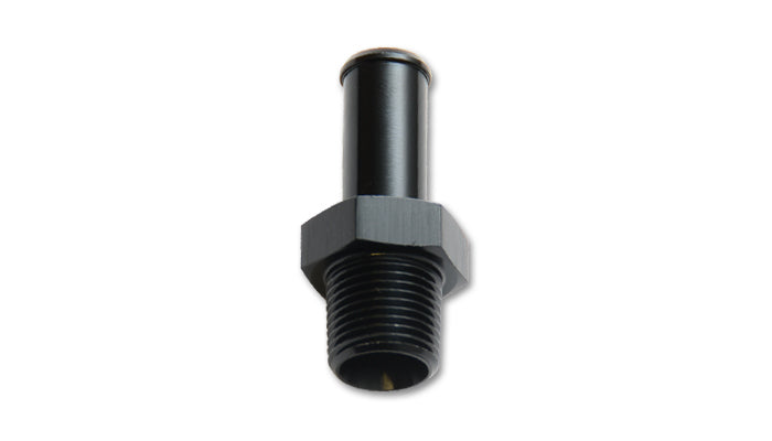 Vibrant Performance Fitting - Adapter - Straight - 1/2 in NPT Male to 5/8 in Hose Barb - Aluminum - Black Anodized -