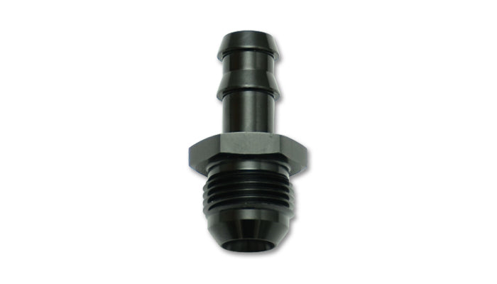 Vibrant Performance Fitting - Adapter - Straight - 10 AN Male to 1/2 in Hose Barb - Aluminum - Black Anodized - Each