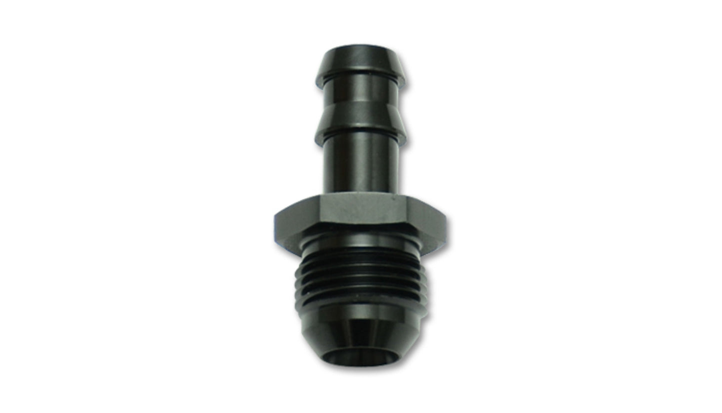 Vibrant Performance Fitting - Adapter - Straight - 6 AN Male to 5/16 in Hose Barb - Aluminum - Black Anodized - Each