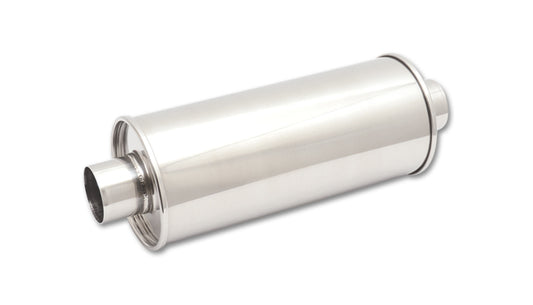 Vibrant Performance Muffler - Streetpower - 3.5 in Center Inlet - 3.5 in Center Outlet - 6 in Round Body - 20 in Long