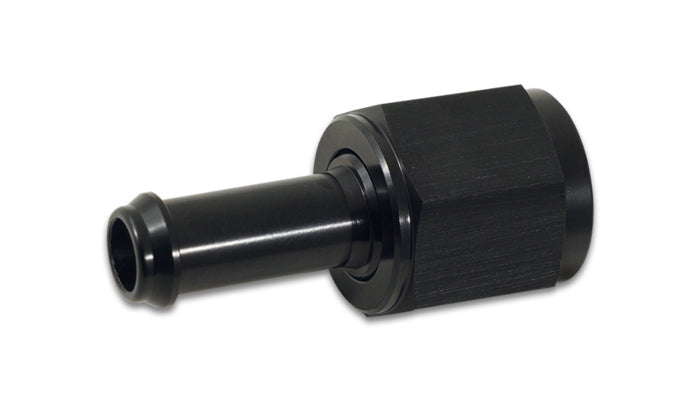 Vibrant Performance Fitting - Adapter - Straight - 16 AN Female to 1 in Hose Barb Swivel - Aluminum - Black Anodized -