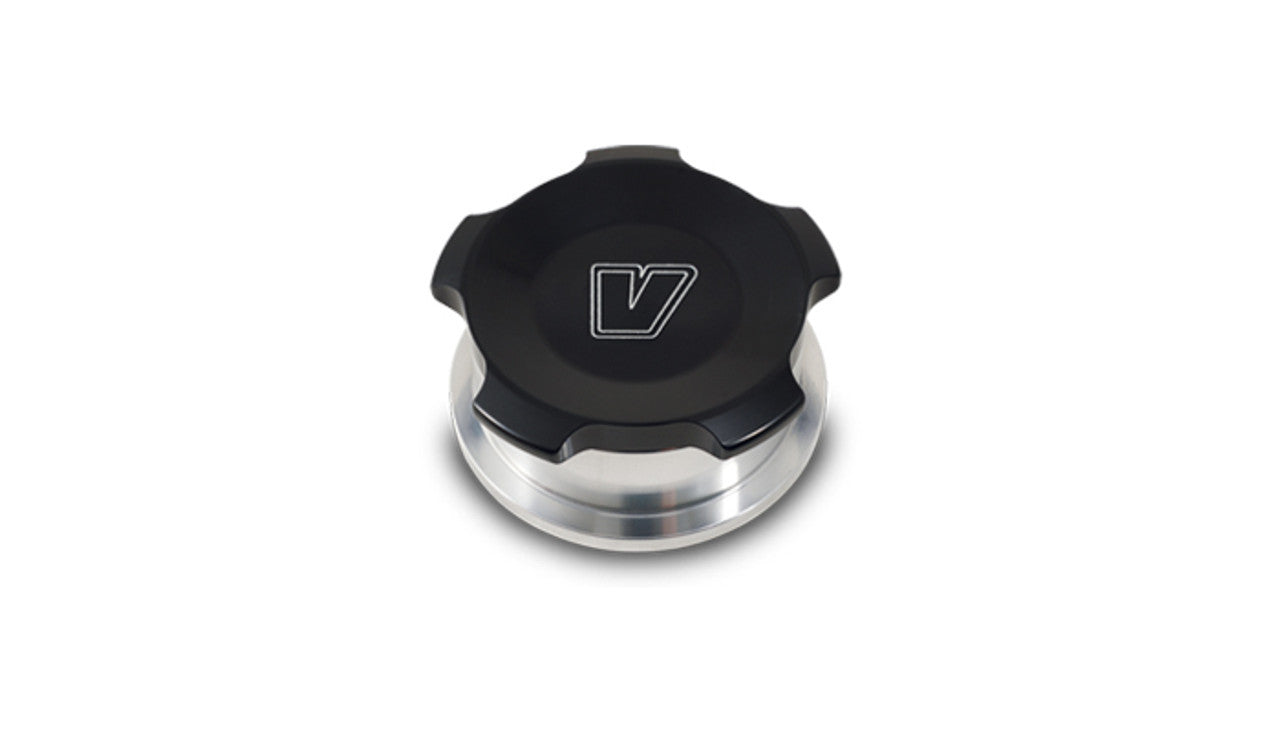 Vibrant Performance Bung and Cap Kit - 1.5 in Opening - Weld-On - Aluminum Bung - Aluminum Threaded Cap - Black
