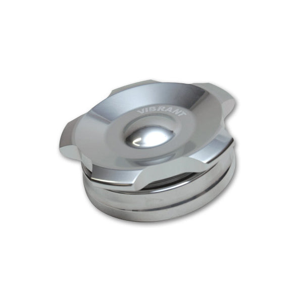 Vibrant Performance Bung and Cap Kit - 2 in Opening - Weld-On - Aluminum Bung - Aluminum Threaded Cap - Polished - Kit