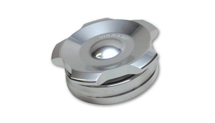 Vibrant Performance Bung and Cap Kit - 2.75 in Opening - Weld-On - Aluminum Bung - Aluminum Threaded Cap - Polished -