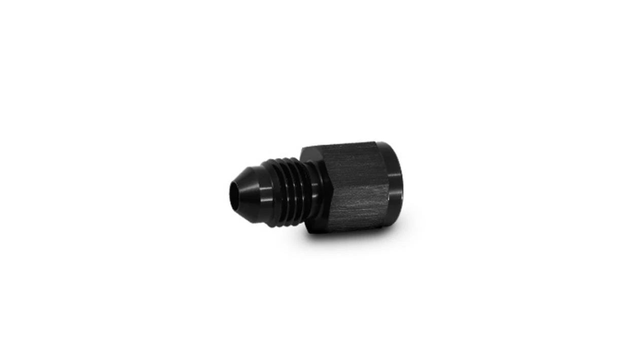 Vibrant Performance Fitting - Adapter - Straight - 1/8 in NPT Female to 4 AN Male - Aluminum - Black Anodized - Each