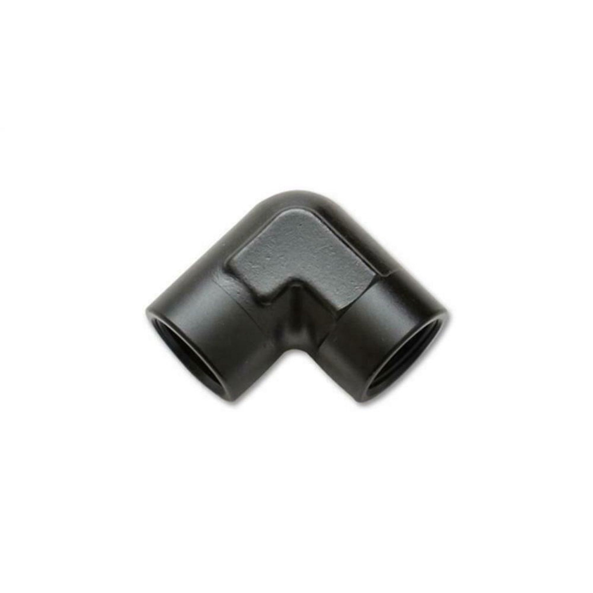 Vibrant Performance Fitting - Adapter - 90 Degree - 1/8 in NPT Female to 1/8 in NPT Female - Aluminum - Black Anodized