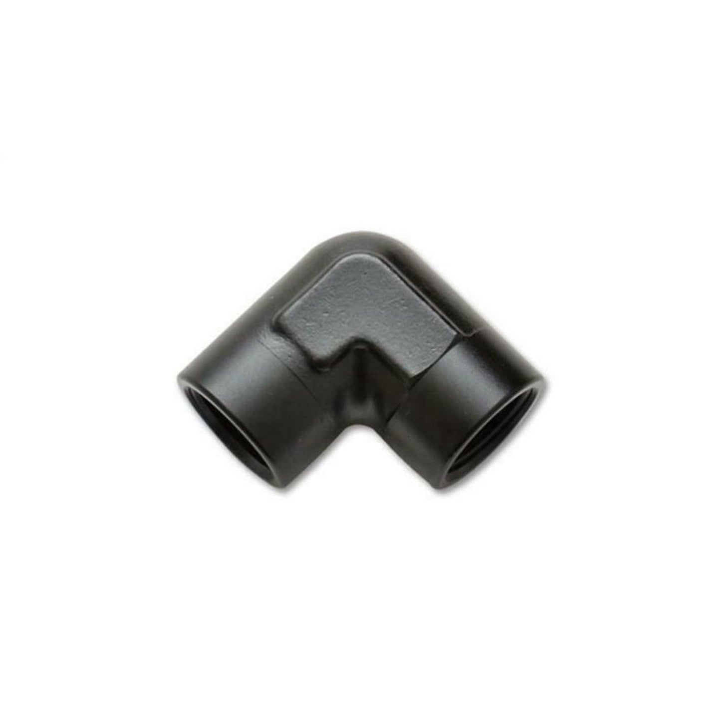 Vibrant Performance Fitting - Adapter - 90 Degree - 1/4 in NPT Female to 1/4 in NPT Female - Aluminum - Black Anodized