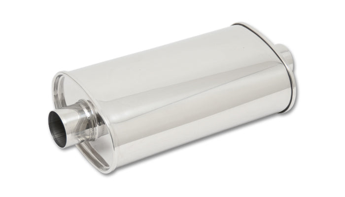Vibrant Performance Muffler - Streetpower - 3.5 in Center Inlet - 3.5 in Center Outlet - 15 x 5 x 9 in Oval Body - 20