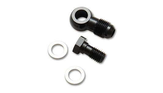 Vibrant Performance Fitting - Adapter Banjo - 16 mm x 1.50 Male to 8 AN Banjo - Crush Washer - Aluminum - Black