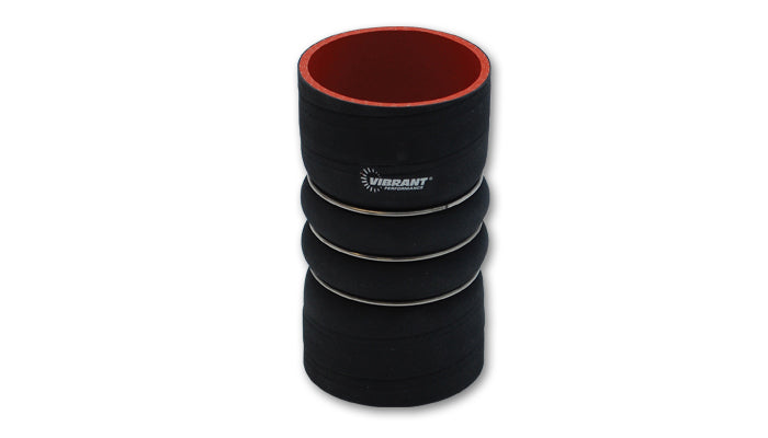 Vibrant Performance Tubing Coupler - Straight - Hump - 2-1/2 in ID - 6 in Long - Silicone - Black - Each