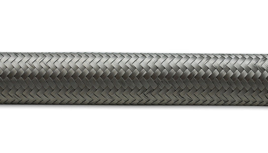 Vibrant Performance Hose - Stainless Steel Braided Flex Hose - 6 AN - 2 ft - Braided Stainless / Rubber - Natural - Each