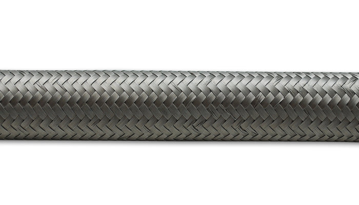 Vibrant Performance Hose - Stainless Steel Braided Flex Hose - 10 AN - 20 ft - Braided Stainless / Rubber - Natural -