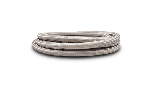 Vibrant Performance Hose - Stainless Steel Braided Flex Hose - 10 AN - 50 ft - Braided Stainless / Rubber - Natural -