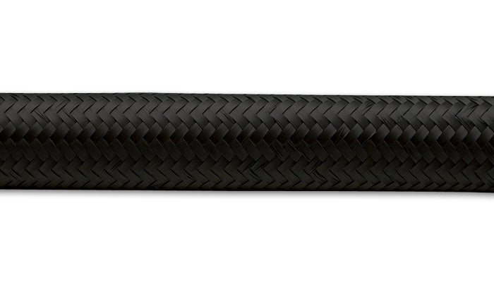 Vibrant Performance Hose - Nylon Braided Lightweight Flex Hose - 12 AN - 10 ft - Braided Nylon / Rubber - Black - Each