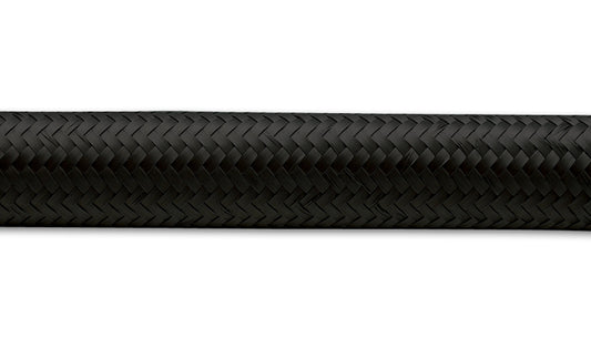 Vibrant Performance Hose - Nylon Braided Lightweight Flex Hose - 12 AN - 10 ft - Braided Nylon / Rubber - Black - Each