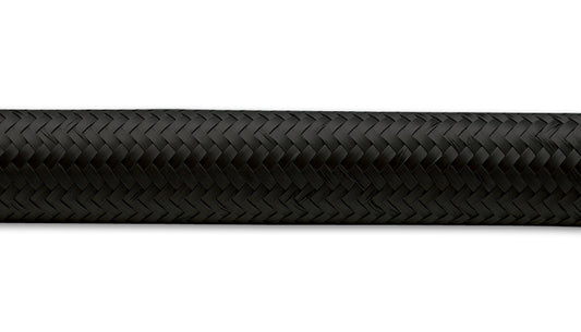 Vibrant Performance Hose - Nylon Braided Lightweight Flex Hose - 8 AN - 50 ft - Braided Nylon / Rubber - Black - Each