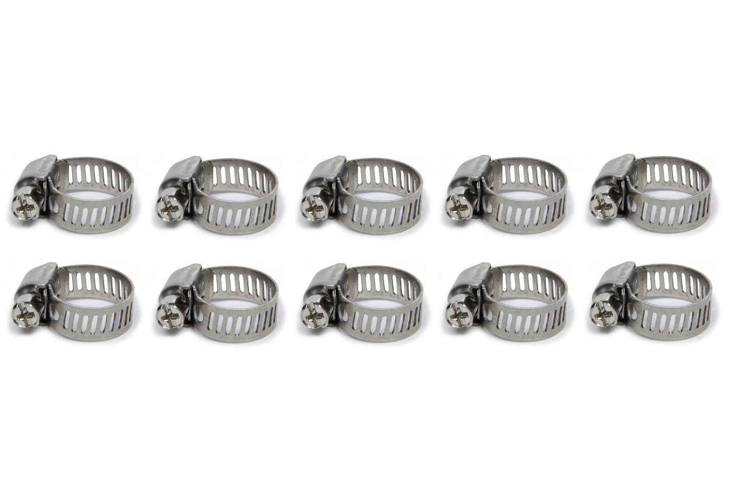 Vibrant Performance Hose Clamp - Worm Gear - 0.25-0.63 in Hose - Hex - Stainless - Natural - Set of 10