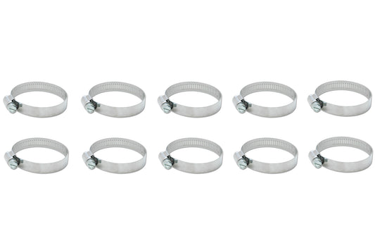 Vibrant Performance Hose Clamp - Worm Gear - 2.79-3.74 in Hose - Hex - Stainless - Natural - Set of 10