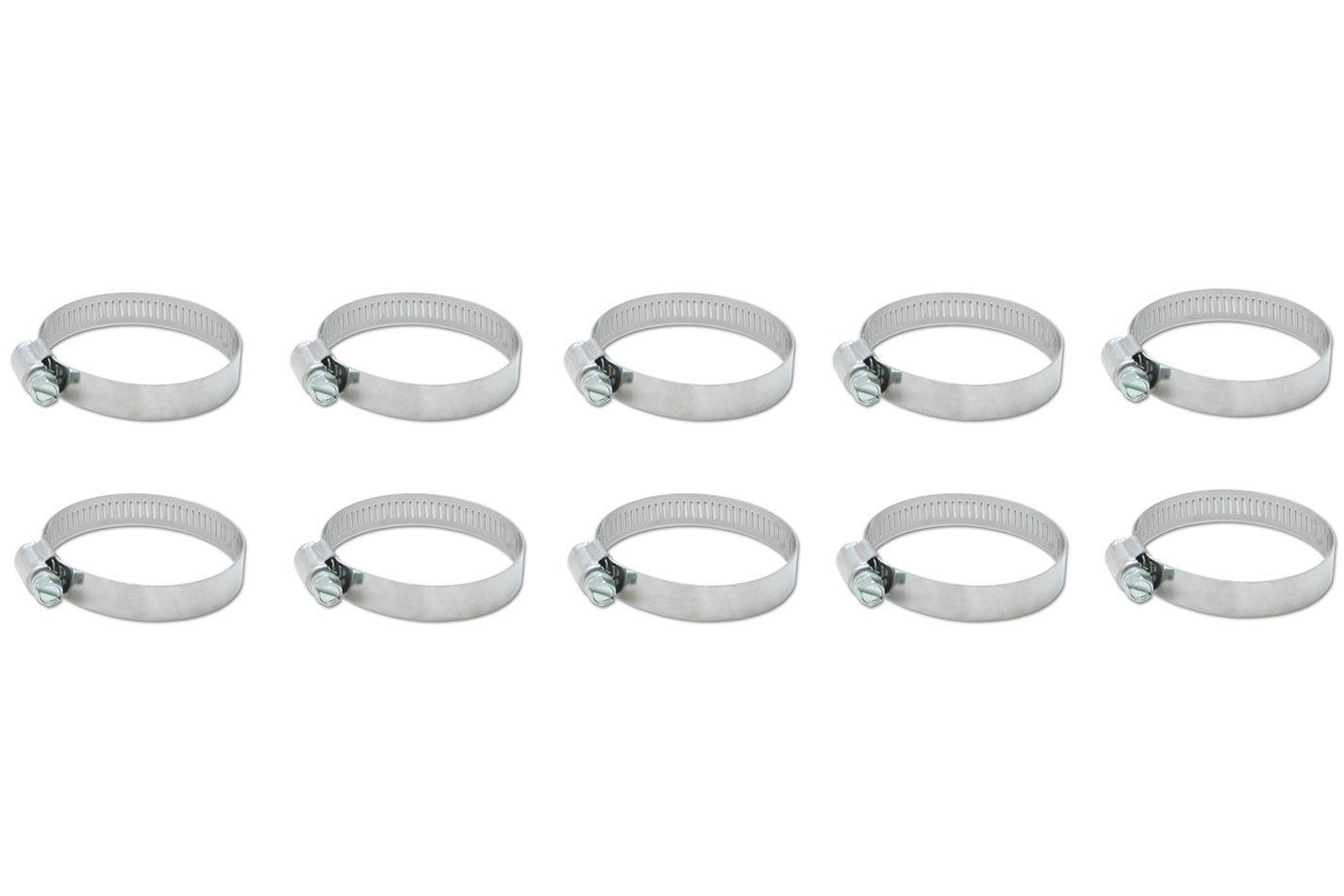 Vibrant Performance Hose Clamp - Worm Gear - 3.54-4.49 in Hose - Hex - Stainless - Natural - Set of 10