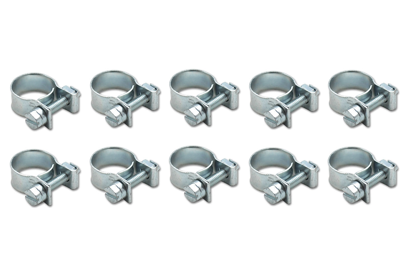 Vibrant Performance Hose Clamp - Mini - Band - Fuel Injector Style - 13-15 mm Hose - Hex - Steel - Zinc Oxide - Set of