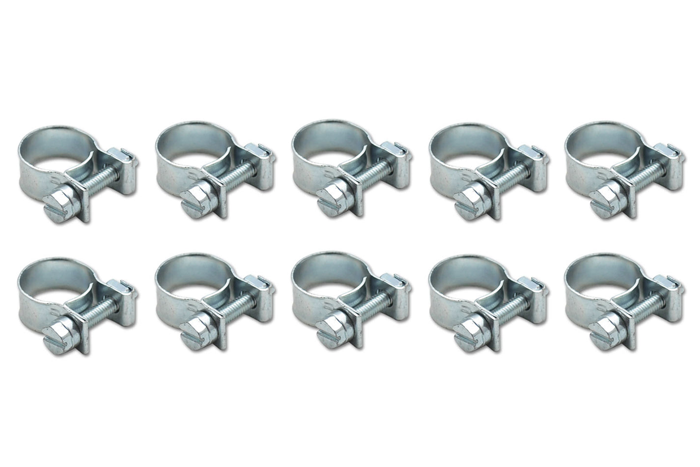 Vibrant Performance Hose Clamp - Mini - Band - Fuel Injector Style - 15-17 mm Hose - Hex - Steel - Zinc Oxide - Set of