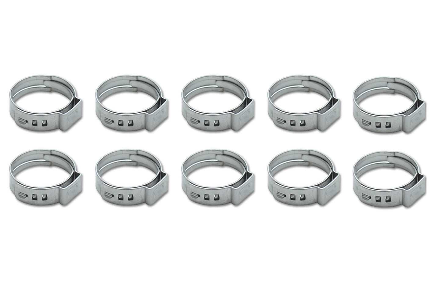 Vibrant Performance Hose Clamp - Crimp - 16.0-19.2 mm - Stainless - Natural - Set of 10