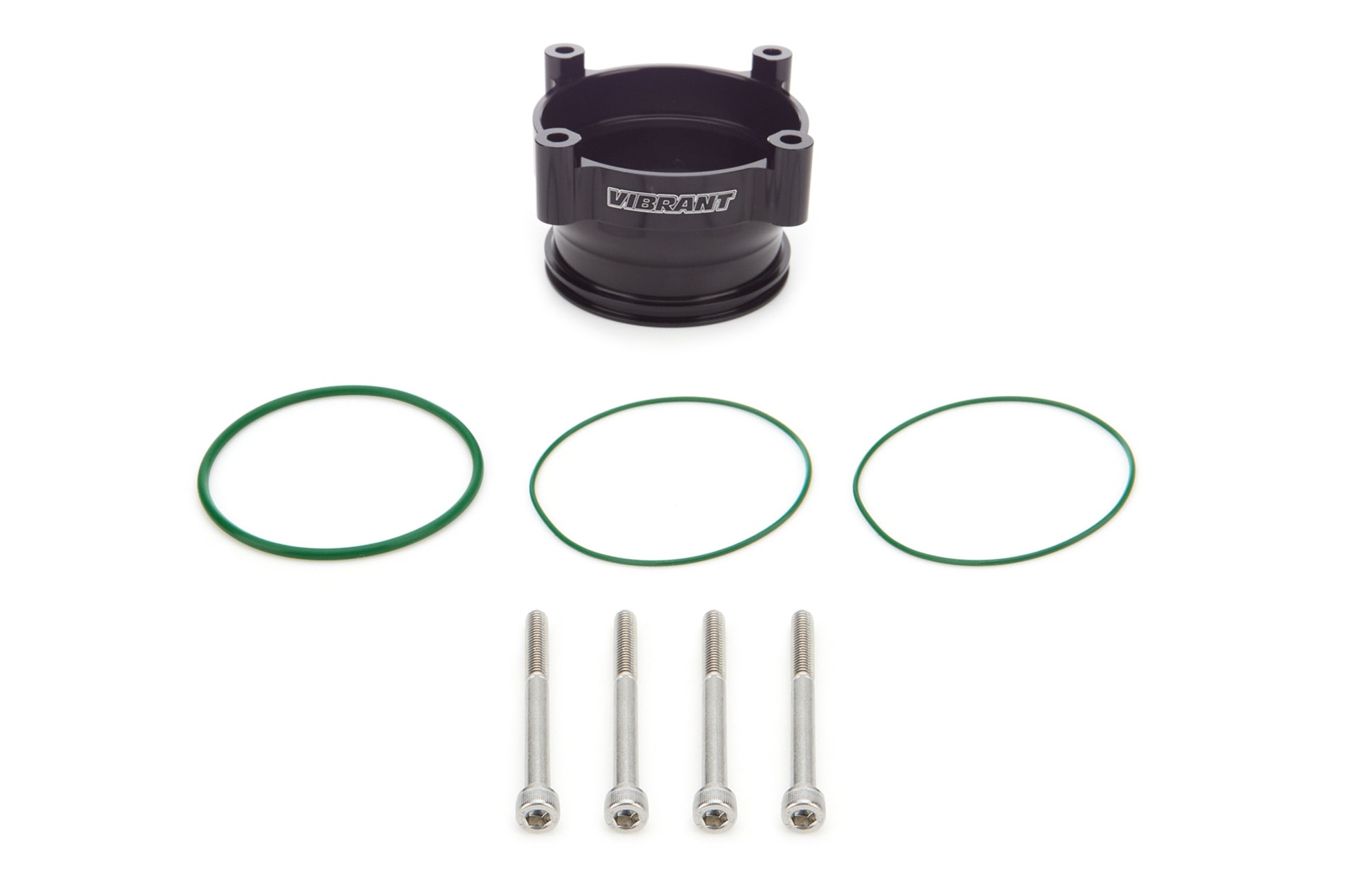 Vibrant Performance Throttle Body Adapter - 74 mm Throttle Body - 3 in Clamp - O-Ring / Hardware Included - Aluminum -