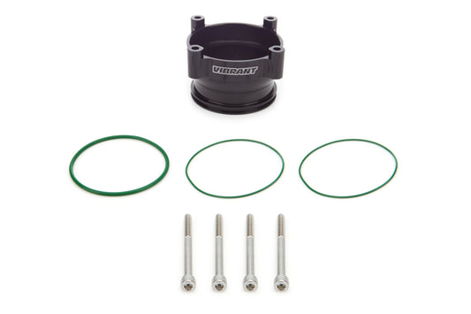Vibrant Performance Throttle Body Adapter - 74 mm Throttle Body - 3 in Clamp - O-Ring / Hardware Included - Aluminum -