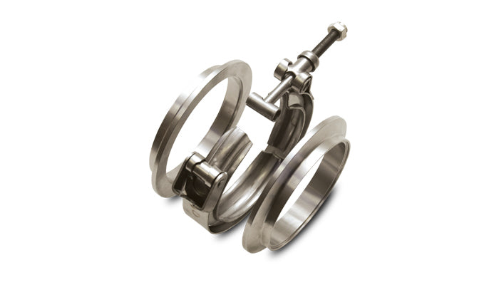 Vibrant Performance V-Band Clamp Assembly - 3-1/2 in OD Tubing - Flanges Included - Titanium - Natural - Each
