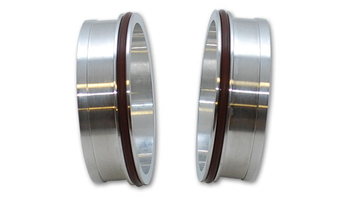 Vibrant Performance VanJen Clamp Ferrule - 2 in OD Tubing - O-Ring Included - Aluminum - Natural - Pair