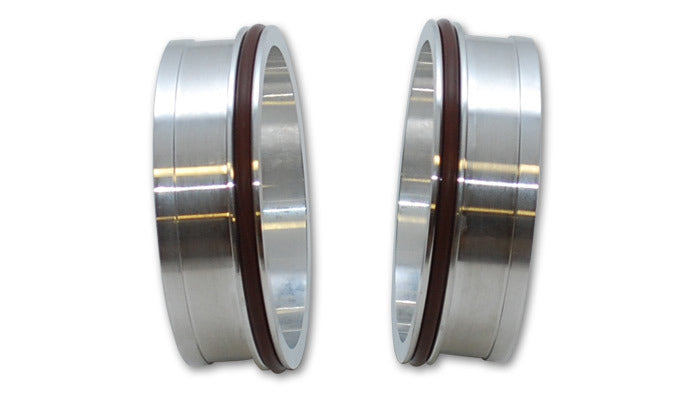 Vibrant Performance VanJen Clamp Ferrule - 4 in OD Tubing - O-Ring Included - Aluminum - Natural - Pair
