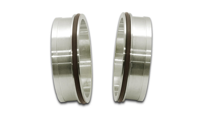 Vibrant Performance VanJen Clamp Ferrule - 3.5 in OD Tubing - O-Ring Included - Stainless - Natural - Pair