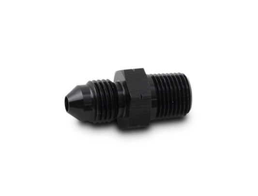 Vibrant Performance Fitting - Adapter - Straight - 6 AN Male to 1/8-28 in BSPT Male - Aluminum - Black Anodized - Each
