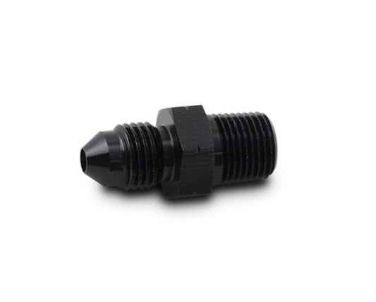 Vibrant Performance Fitting - Adapter - Straight - 6 AN Male to 1/4-19 in BSPT Male - Aluminum - Black Anodized - Each