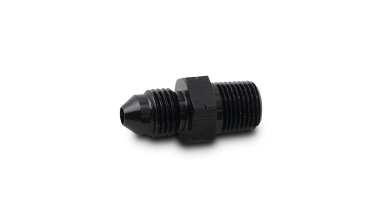 Vibrant Performance Fitting - Adapter - Straight - 10 AN Male to 3/4-14 in BSPT Male - Aluminum - Black Anodized - Each