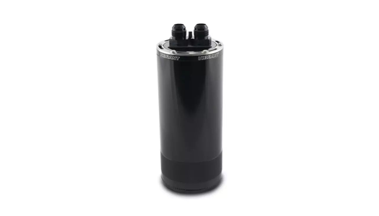 Vibrant Performance Recovery Tank - Gen3 - Closed Loop - 10.47 in Tall - 10 AN Male Inlet / Outlet - Baffled -