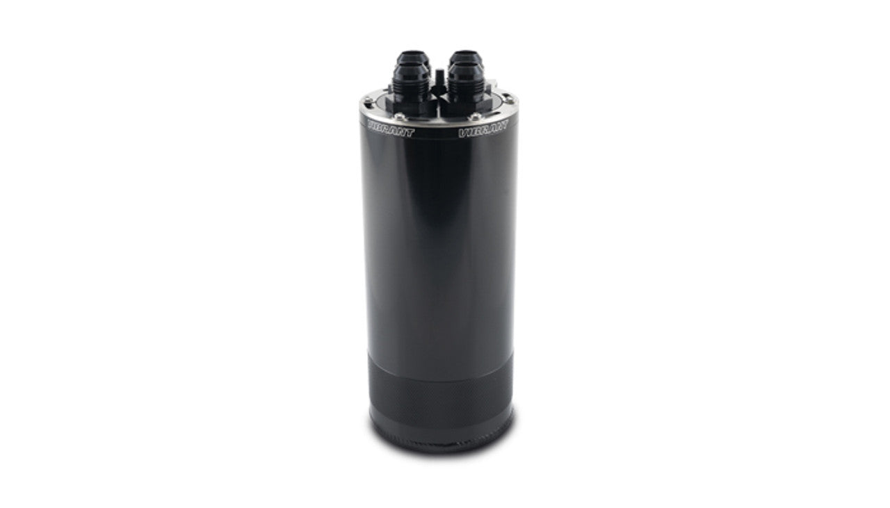 Vibrant Performance Recovery Tank - Gen3 - Closed Loop - 10.47 in Tall - 10 AN Male Inlets / Outlets - Baffled -