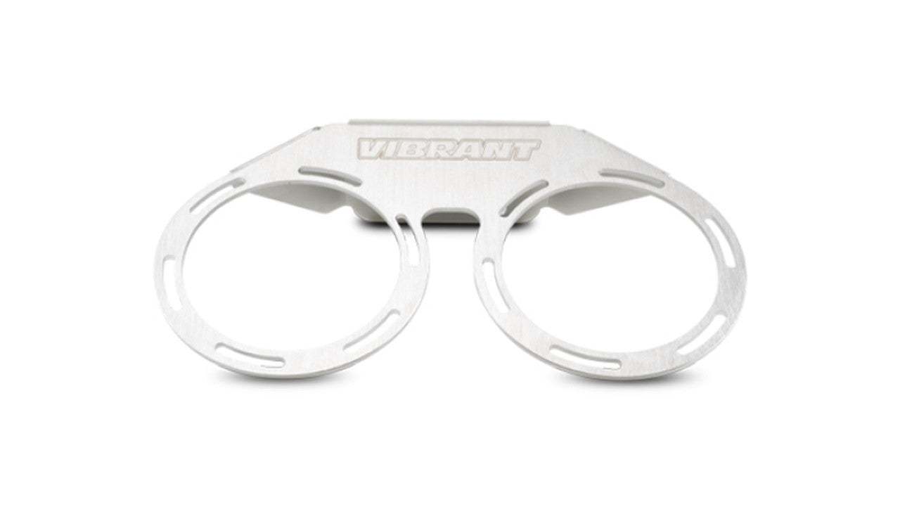 Vibrant Performance Catch Can Mounting Bracket - Gen3 - Dual Can - Aluminum - Clear Anodized - Each