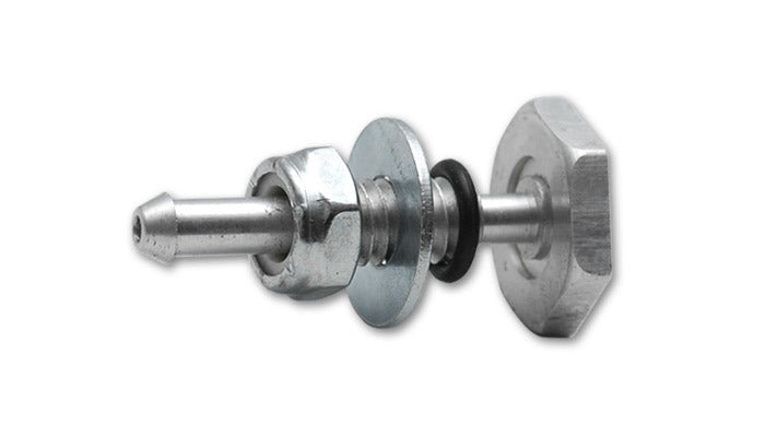 Vibrant Performance Fitting - Vacuum Line - Soft Mount - 8 mm Hose Barb - Lock Nut / O-Ring / Washer - Aluminum -