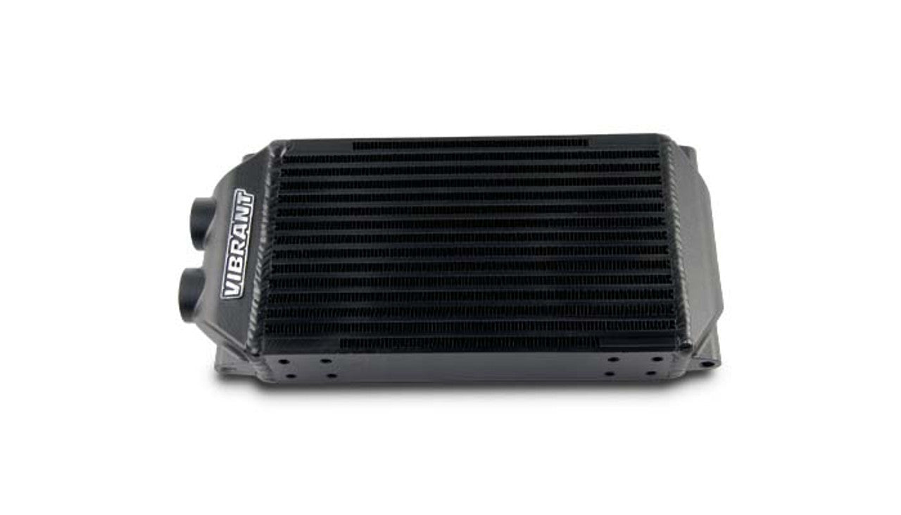 Vibrant Performance Fluid Cooler - Dual Pass - 10 x 6 x 2 in - Plate and Fin Type - 12 AN Female O-Ring Inlet / Outlet