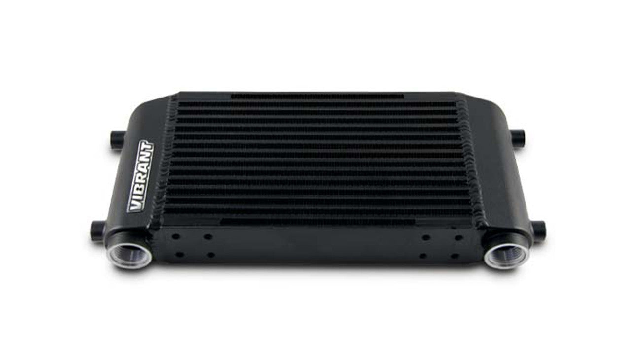 Vibrant Performance Fluid Cooler - Single Pass - 10 x 6 x 2 in - Plate and Fin Type - 12 AN Female O-Ring Inlet /
