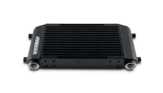 Vibrant Performance Fluid Cooler - Single Pass - 10 x 6 x 2 in - Plate and Fin Type - 12 AN Female O-Ring Inlet /