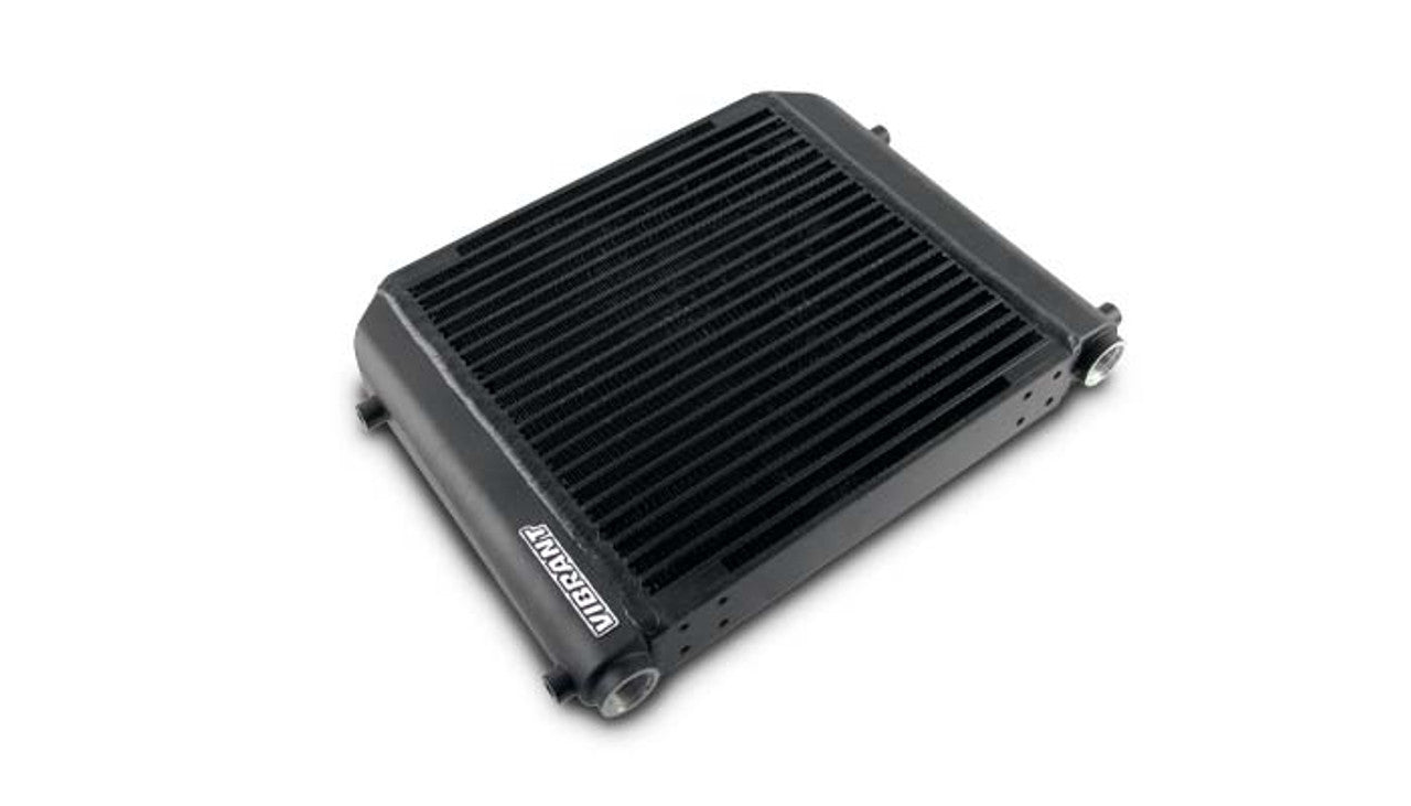 Vibrant Performance Fluid Cooler - Single Pass - 12 x 12 x 2 in - Plate and Fin Type - 12 AN Female O-Ring Inlet /