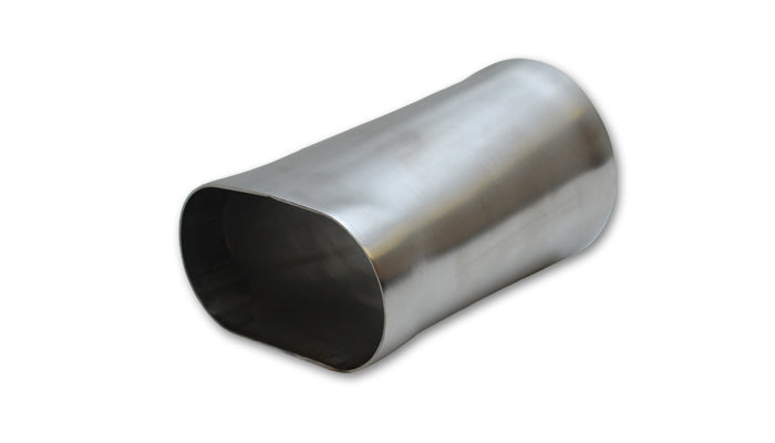 Vibrant Performance Exhaust Pipe Adapter - 4 in Round to 4.688 x 2.625 in Oval - 6 in Long - Stainless - Natural - Each