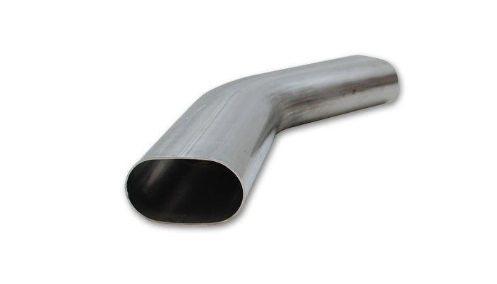 Vibrant Performance Exhaust Bend - 45 Degree - Mandrel - 3.5 in Oval - 6.25 in Radius - 7.5 x 7.5 in Legs - 16 Gauge -