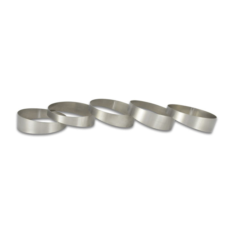 Vibrant Performance Exhaust Band - Pie Cuts - 3 in OD - Titanium - Natural - Set of 5