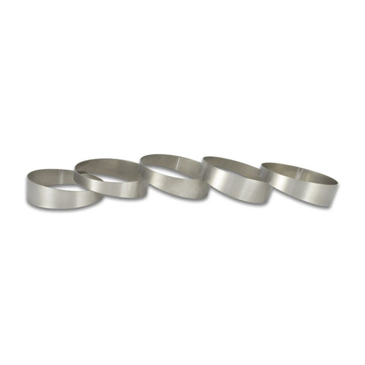 Vibrant Performance Exhaust Band - Pie Cuts - 4 in OD - Titanium - Natural - Set of 5