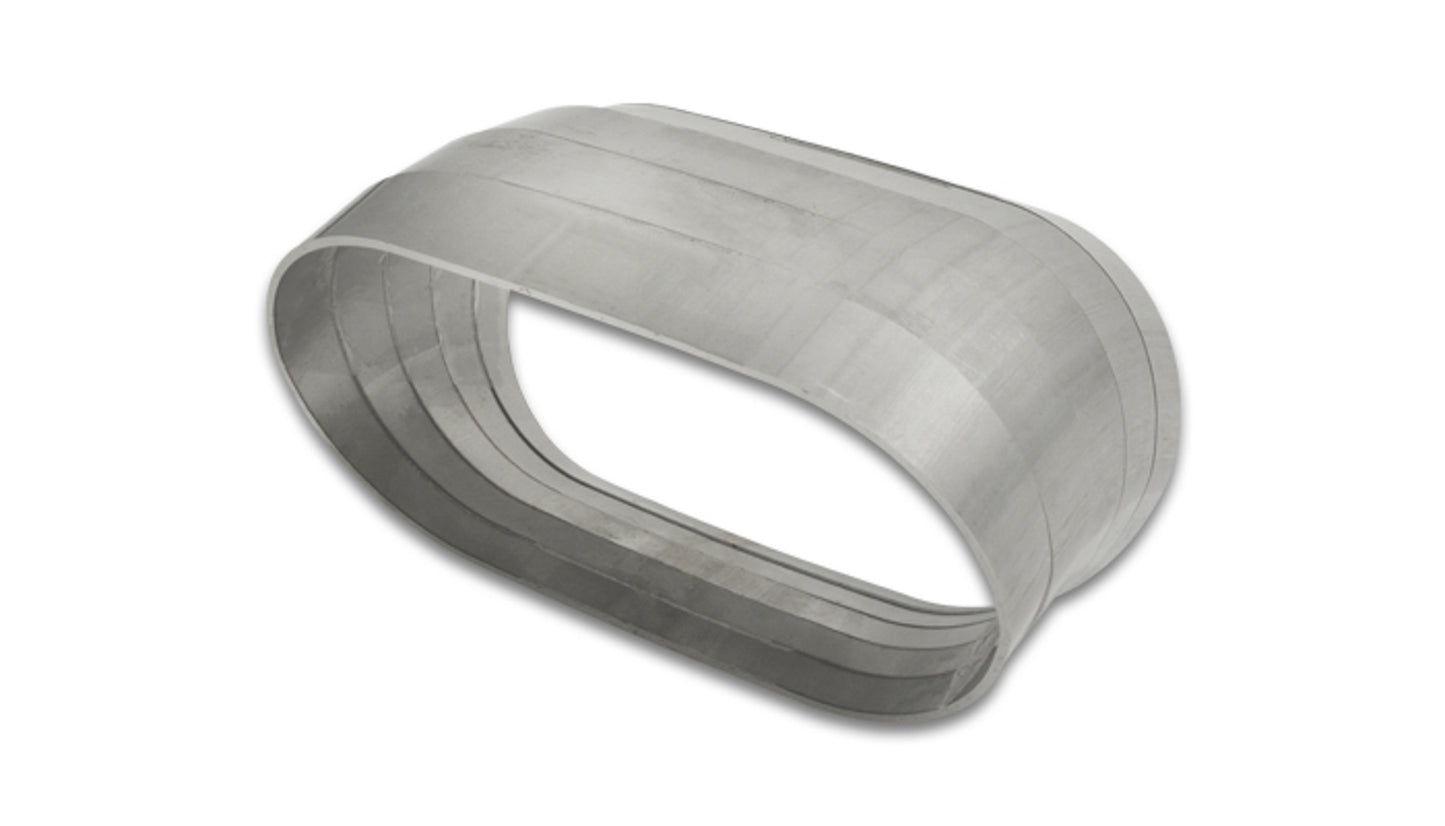 Vibrant Performance Exhaust Bend - Pie-Cuts - Vertical Plane - 45 Degree - 2.188 in H x 3.5 in W - Stainless - Natural