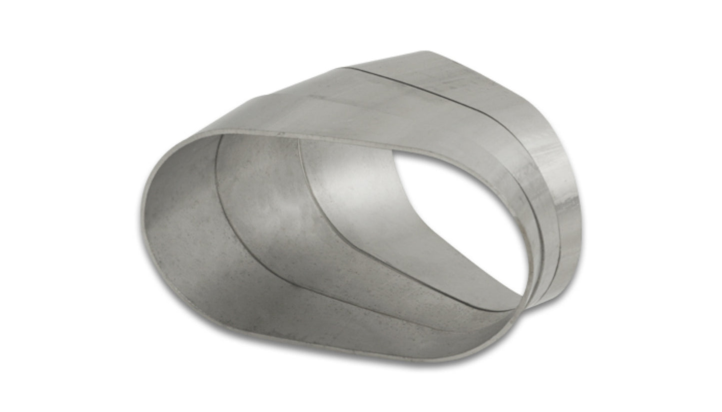 Vibrant Performance Exhaust Bend - Pie-Cuts - Horizontal Plane - 45 Degree - 2.438 in H x 4.063 in W - Stainless -